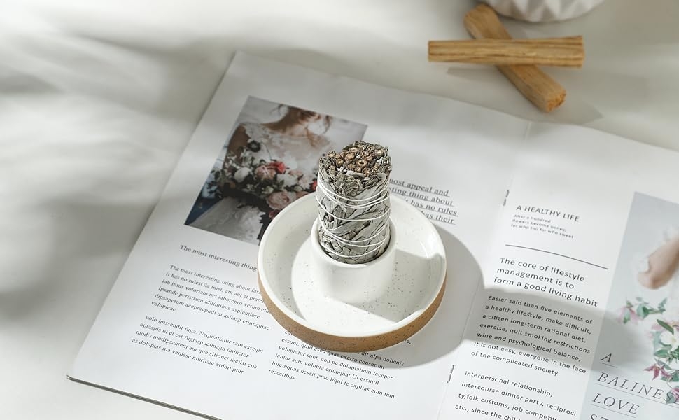 Sage Holder for Burning, White Sage Tray, Smudge Bowl, Palo Santo Burner
