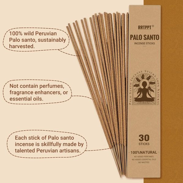 Palo Santo Incense Sticks (30 Sticks), 100% Natural sustainably harvested Peruvian Palo Santo, Suitable for Meditation, Relaxation, and Spiritual Purification - Image 24