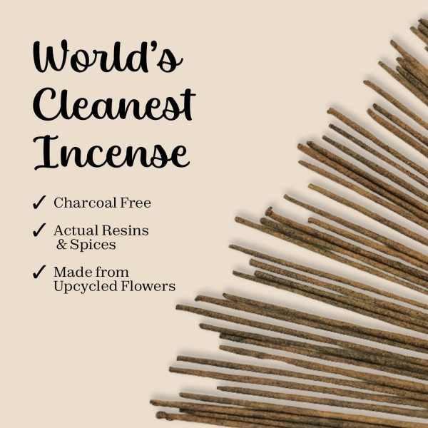 Sandal Rose Incense Sticks Natural - for Meditation Incense (40+ Sticks) Clean Charcoal Free Made from Upcycled Flowers | Sweet Woody Sandalwood Incense for Calming (Incienso De Rosas) - Image 28