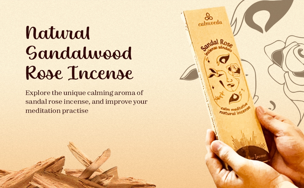 Sandal Rose incense sticks pack