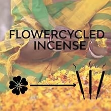 Incense made using recycled flowers