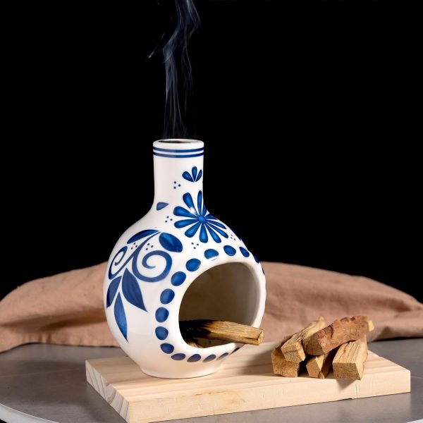 Handmade Ceramic Palo Santo Holder Burner - Mini Chimenea Incense Dish for Palo Santo and Sticks - Sage Holder for Meditation Decor - Image 4