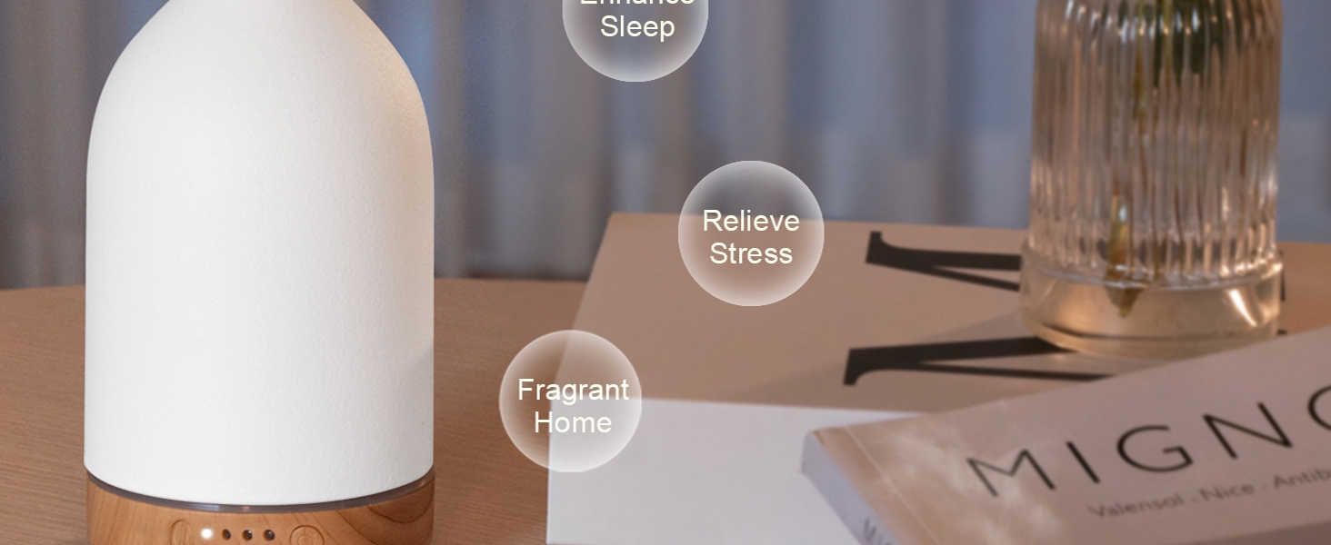 enhance sleep; relieve stress; fragrant home