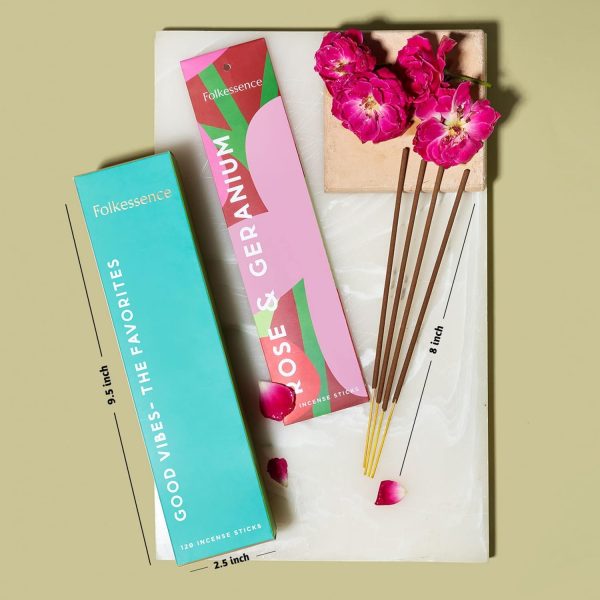 Folkulture Incense Sticks - Set of 6 Incenses (120 Sticks) for Relaxation - Balsam Cedarwood, Jasmine, White Woods & Oud, Ocean Salt, Pumpkin Spice, Peppermint - Valentine Gift Set for her - Image 17