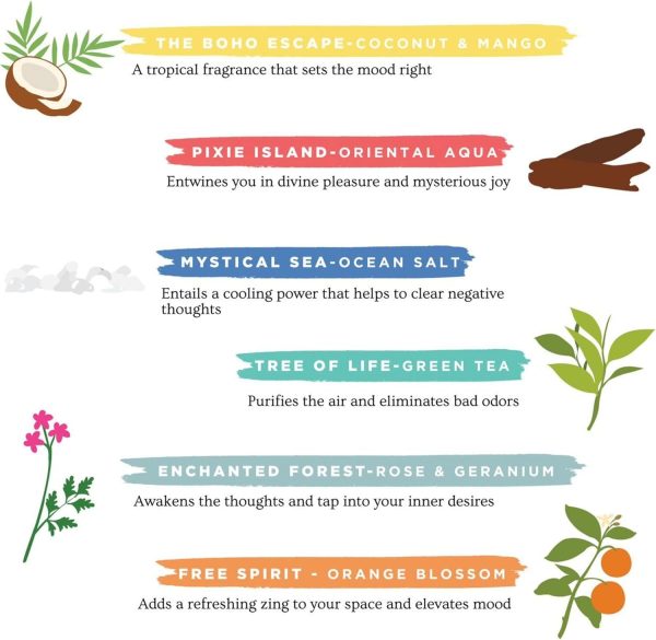 Folkulture Incense Sticks - Set of 6 Incenses (120 Sticks) for Relaxation - Balsam Cedarwood, Jasmine, White Woods & Oud, Ocean Salt, Pumpkin Spice, Peppermint - Valentine Gift Set for her - Image 24