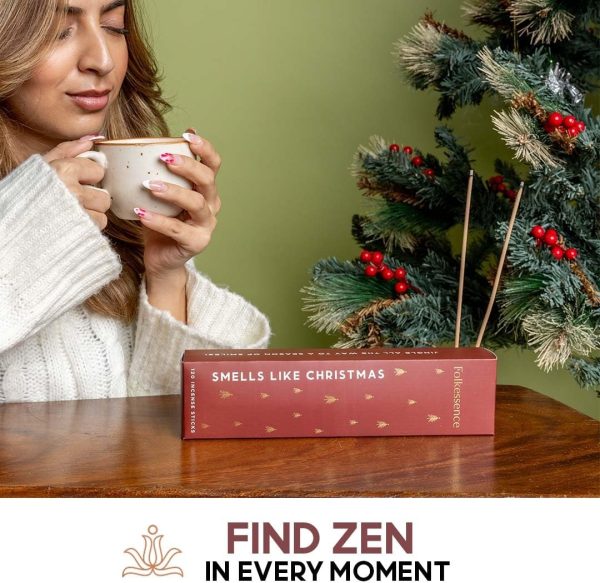 Folkulture Incense Sticks - Set of 6 Incenses (120 Sticks) for Relaxation - Balsam Cedarwood, Jasmine, White Woods & Oud, Ocean Salt, Pumpkin Spice, Peppermint - Valentine Gift Set for her - Image 34