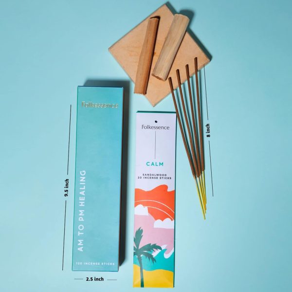Folkulture Incense Sticks - Set of 6 Incenses (120 Sticks) for Relaxation - Balsam Cedarwood, Jasmine, White Woods & Oud, Ocean Salt, Pumpkin Spice, Peppermint - Valentine Gift Set for her - Image 42