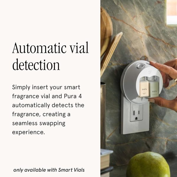 Pura 4 Smart Home Fragrance Device Starter Set - Scent Diffuser for Home - Air Deodorizer & Odor Eliminator - Clementine Mango, Fresh Bergamot, Citrus Leaves, Pink Pomelo - Image 6