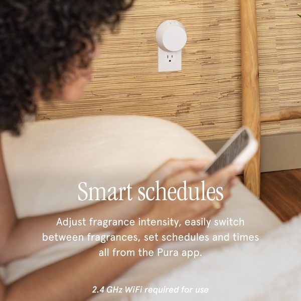Pura 4 Smart Home Fragrance Device Starter Set - Scent Diffuser for Home - Air Deodorizer & Odor Eliminator - Clementine Mango, Fresh Bergamot, Citrus Leaves, Pink Pomelo - Image 7