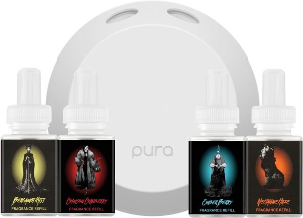 Pura 4 Smart Home Fragrance Device Starter Set - Scent Diffuser for Home - Air Deodorizer & Odor Eliminator - Clementine Mango, Fresh Bergamot, Citrus Leaves, Pink Pomelo - Image 12