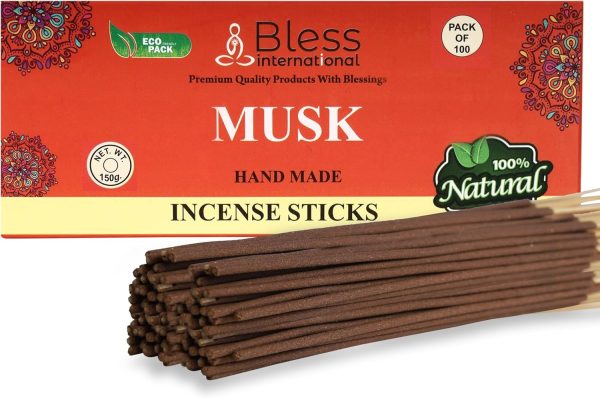 Bless-Frankincense-and-Myrrh 100%-Natural-Handmade-Hand-Dipped-Incense-Sticks Organic-Chemicals-Free for-Purification-Relaxation-Positivity-Yoga-Meditation The-Best-Woods-Scent (500 Sticks (750GM)) - Image 48