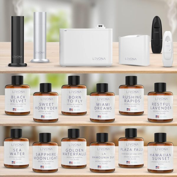 Levona Scent Essential Oil Diffuser - Plug in Air Freshener for Home, Essential Household Supplies & Hotel Use, Waterless Diffuser & Nebulizer, 1000 sqft - Acasa 1000, Gold (120ml Oil Included) - Image 14