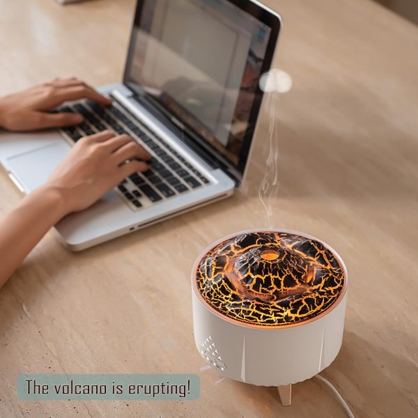 Essential Oil Diffusers Large Room: Cute Jellyfish Mist - Watch The Video - SEVEYEE 350ml Aromatherapy Diffuser for Home Bedroom, Long Last 12 Hours with Auto Off, Volcano Night Light v32 - Image 3