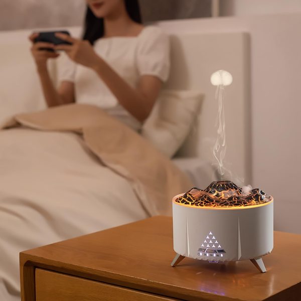 Essential Oil Diffusers Large Room: Cute Jellyfish Mist - Watch The Video - SEVEYEE 350ml Aromatherapy Diffuser for Home Bedroom, Long Last 12 Hours with Auto Off, Volcano Night Light v32 - Image 9