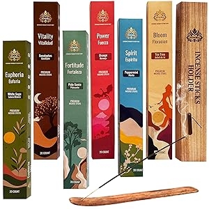 Assorted incense sticks with unique designs