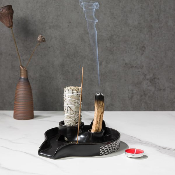 Palo Santo Holder, Sage Holder for Burning, Sage Burning Bowl, Palo Santo Burner, Sage Bowl, Smudge Bowl, Ceramic Incense Holder, Sage Smudge Bowl(palo Santo and sage not Included) - Image 4