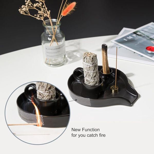 Palo Santo Holder, Sage Holder for Burning, Sage Burning Bowl, Palo Santo Burner, Sage Bowl, Smudge Bowl, Ceramic Incense Holder, Sage Smudge Bowl(palo Santo and sage not Included) - Image 6