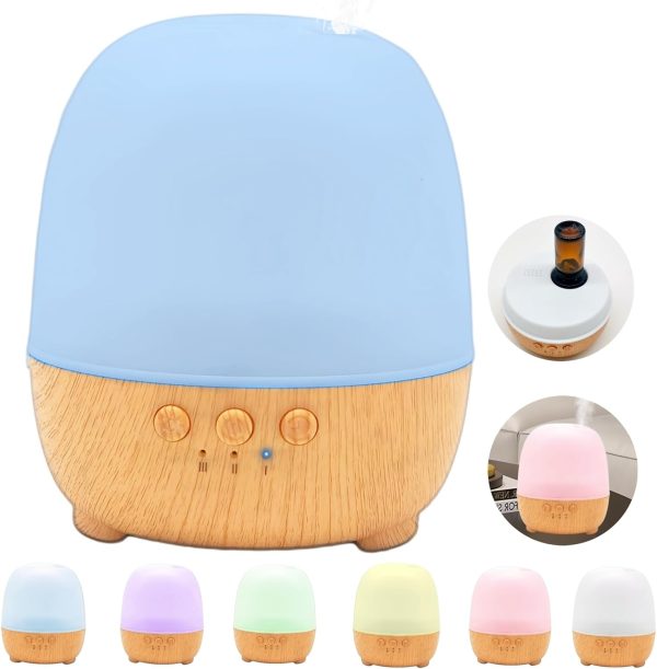 Essential Oil Diffuser, Waterless Diffuser 3 Speeds Smart Mist Aromatherapy Diffuser with Light, AGEMANY Oil Diffuser Refillable Pure Fragrance Oil Small Aroma Scent Diffuser for Home Bedroom Office