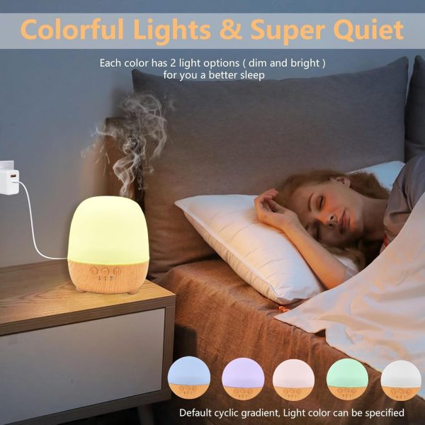 Essential Oil Diffuser, Waterless Diffuser 3 Speeds Smart Mist Aromatherapy Diffuser with Light, AGEMANY Oil Diffuser Refillable Pure Fragrance Oil Small Aroma Scent Diffuser for Home Bedroom Office - Image 5