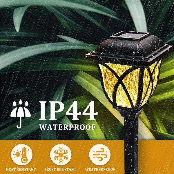 GIGALUMI Solar Lights Outdoor Waterproof, 6 Pack LED Solar Garden Lights, Solar Lights for Outside, Garden Decor for Yard, Patio, Landscape, Planter, Walkway (Warm White) - Image 7