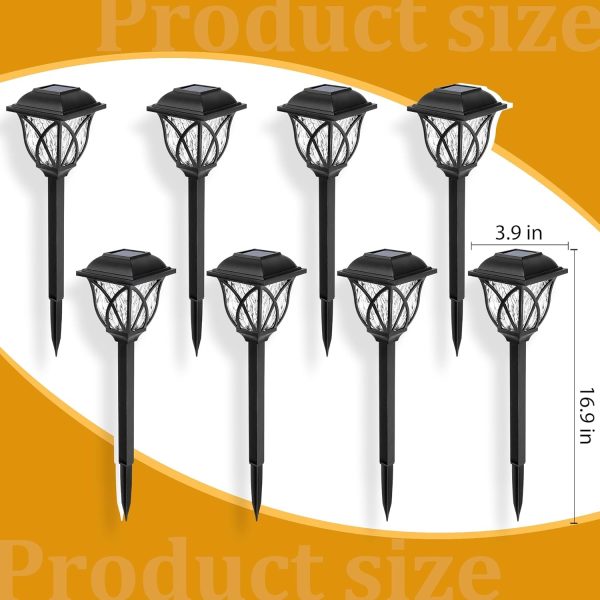 GIGALUMI Solar Lights Outdoor Waterproof, 6 Pack LED Solar Garden Lights, Solar Lights for Outside, Garden Decor for Yard, Patio, Landscape, Planter, Walkway (Warm White) - Image 8