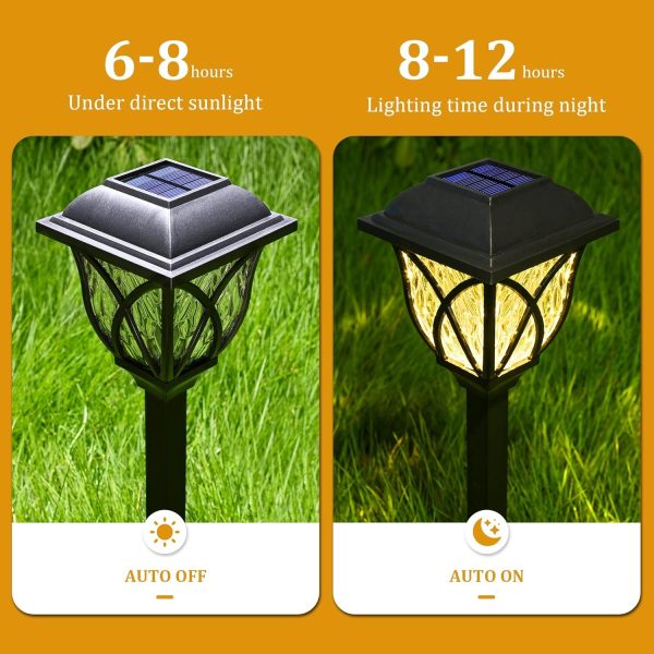 GIGALUMI Solar Lights Outdoor Waterproof, 6 Pack LED Solar Garden Lights, Solar Lights for Outside, Garden Decor for Yard, Patio, Landscape, Planter, Walkway (Warm White) - Image 13