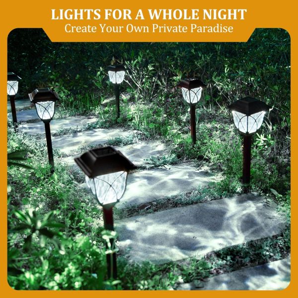 GIGALUMI Solar Lights Outdoor Waterproof, 6 Pack LED Solar Garden Lights, Solar Lights for Outside, Garden Decor for Yard, Patio, Landscape, Planter, Walkway (Warm White) - Image 15