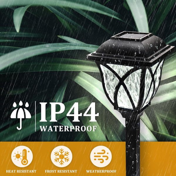 GIGALUMI Solar Lights Outdoor Waterproof, 6 Pack LED Solar Garden Lights, Solar Lights for Outside, Garden Decor for Yard, Patio, Landscape, Planter, Walkway (Warm White) - Image 16