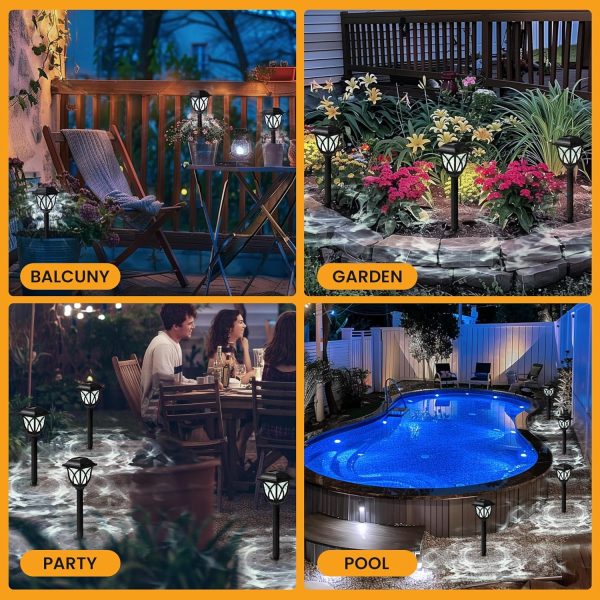 GIGALUMI Solar Lights Outdoor Waterproof, 6 Pack LED Solar Garden Lights, Solar Lights for Outside, Garden Decor for Yard, Patio, Landscape, Planter, Walkway (Warm White) - Image 18