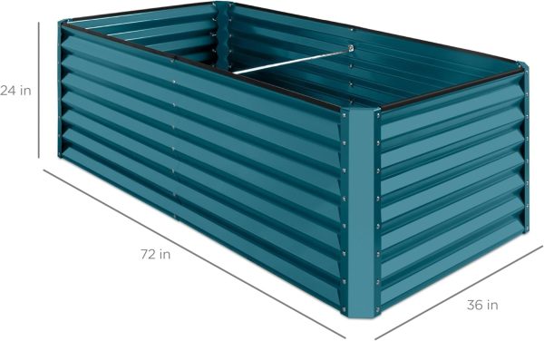 Best Choice Products 6x3x2ft Outdoor Metal Raised Garden Bed, Deep Root Box Planter for Vegetables, Flowers, Herbs, and Succulents w/ 269 Gallon Capacity - Gray - Image 39