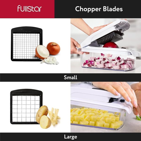 Fullstar Vegetable Chopper - Food Chopper - Onion Chopper - Vegetable Slicer & Spiralizer - Veggie Chopper with Container - Kitchen Gadgets - Home Essentials - Kitchen Accessories (4 in 1, White) - Image 5