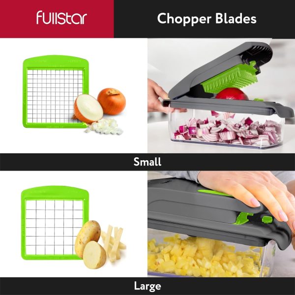 Fullstar Vegetable Chopper - Food Chopper - Onion Chopper - Vegetable Slicer & Spiralizer - Veggie Chopper with Container - Kitchen Gadgets - Home Essentials - Kitchen Accessories (4 in 1, White) - Image 21