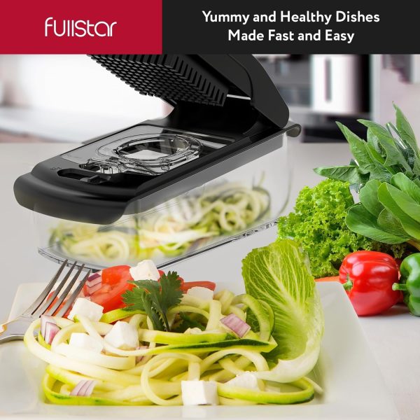 Fullstar Vegetable Chopper - Food Chopper - Onion Chopper - Vegetable Slicer & Spiralizer - Veggie Chopper with Container - Kitchen Gadgets - Home Essentials - Kitchen Accessories (4 in 1, White) - Image 29