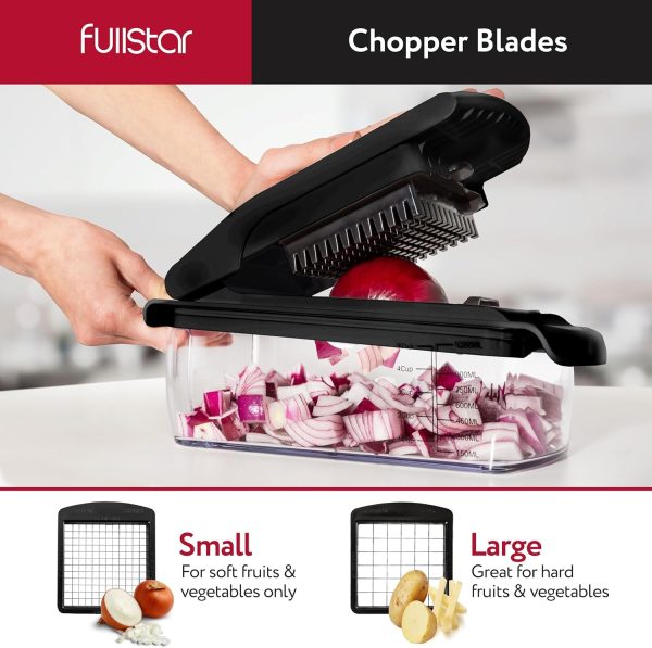 Fullstar Vegetable Chopper - Food Chopper - Onion Chopper - Vegetable Slicer & Spiralizer - Veggie Chopper with Container - Kitchen Gadgets - Home Essentials - Kitchen Accessories (4 in 1, White) - Image 65