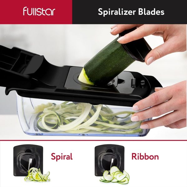 Fullstar Vegetable Chopper - Food Chopper - Onion Chopper - Vegetable Slicer & Spiralizer - Veggie Chopper with Container - Kitchen Gadgets - Home Essentials - Kitchen Accessories (4 in 1, White) - Image 66