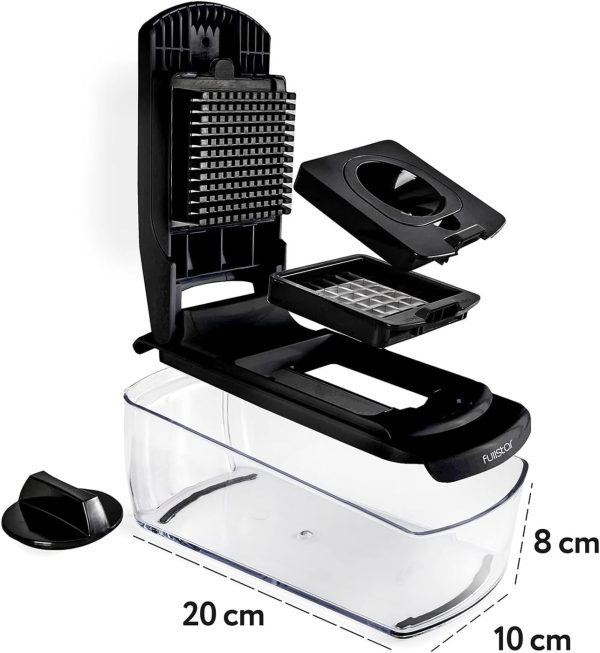 Fullstar Vegetable Chopper - Food Chopper - Onion Chopper - Vegetable Slicer & Spiralizer - Veggie Chopper with Container - Kitchen Gadgets - Home Essentials - Kitchen Accessories (4 in 1, White) - Image 67