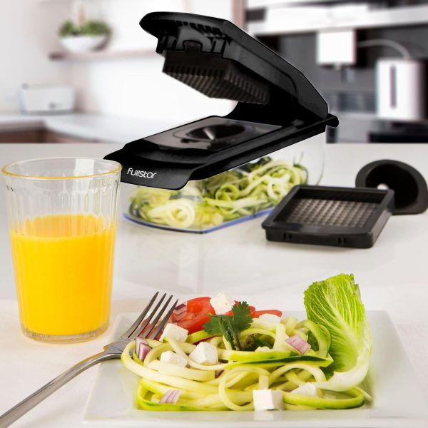 Fullstar Vegetable Chopper - Food Chopper - Onion Chopper - Vegetable Slicer & Spiralizer - Veggie Chopper with Container - Kitchen Gadgets - Home Essentials - Kitchen Accessories (4 in 1, White) - Image 68