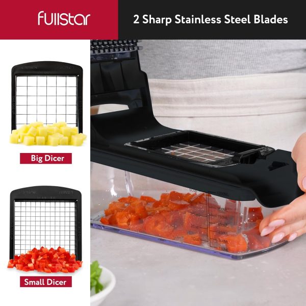 Fullstar Vegetable Chopper - Food Chopper - Onion Chopper - Vegetable Slicer & Spiralizer - Veggie Chopper with Container - Kitchen Gadgets - Home Essentials - Kitchen Accessories (4 in 1, White) - Image 79