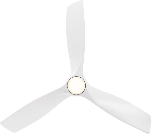 Zephyr Smart Indoor and Outdoor 3-Blade Ceiling Fan 52in Matte White with Adjustable CCT 2700K-3000K-4000K-5000K LED Light Kit and Remote Control works with Alexa, and iOS or Android App - Image 58