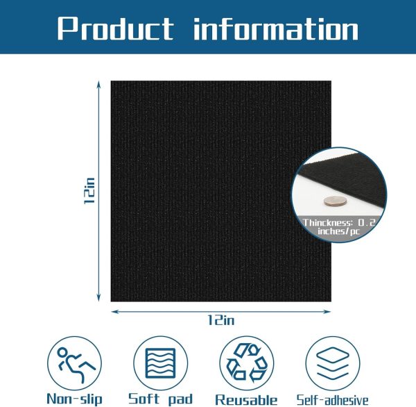 Carpet Tiles Peel and Stick, Self Adhesive Carpet Floor Tile 10 Tiles/10 sq Ft Anti-Slip Squares Soft Padded Carpet Tiles for Kitchen Bedrooms Indoor Outdoor12" x 12" - Image 3