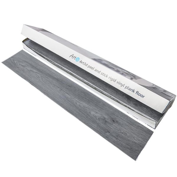 Art3d Peel and Stick Floor Tile Vinyl Wood Plank 36-Pack 54 Sq.Ft, Light Grey, Rigid Surface Hard Core Easy DIY Self-Adhesive Flooring - Image 82