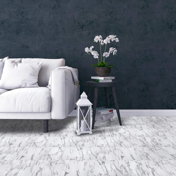 Nexus Self Adhesive 12-Inch Vinyl Floor Tiles, 20 Tiles - 12" x 12", Dark Slate Marble Pattern - Peel & Stick, DIY Flooring for Kitchen, Dining Room, Bedrooms & Bathrooms by Achim Home Decor - Image 28