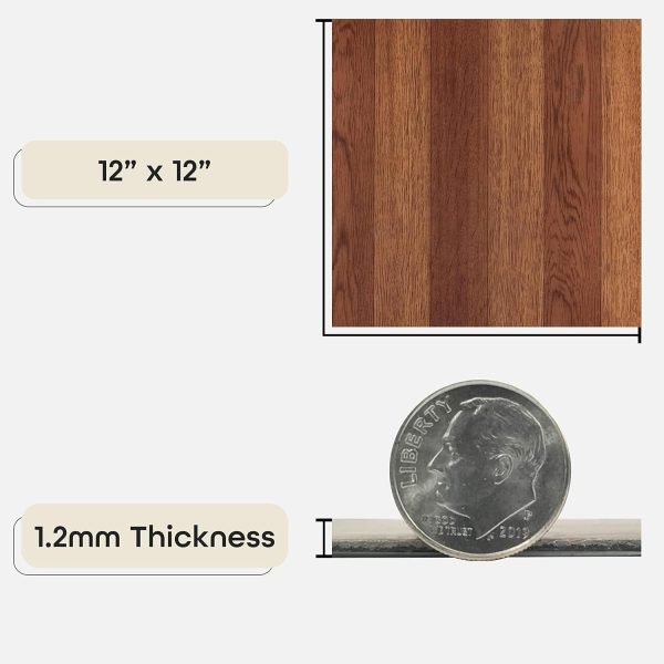 Nexus Self Adhesive 12-Inch Vinyl Floor Tiles, 20 Tiles - 12" x 12", Dark Slate Marble Pattern - Peel & Stick, DIY Flooring for Kitchen, Dining Room, Bedrooms & Bathrooms by Achim Home Decor - Image 39