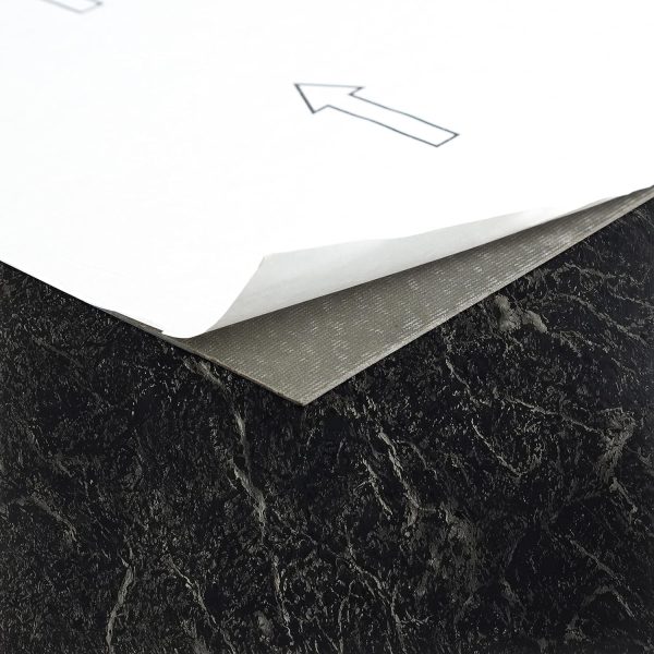 Nexus Self Adhesive 12-Inch Vinyl Floor Tiles, 20 Tiles - 12" x 12", Dark Slate Marble Pattern - Peel & Stick, DIY Flooring for Kitchen, Dining Room, Bedrooms & Bathrooms by Achim Home Decor - Image 63
