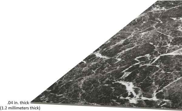 Nexus Self Adhesive 12-Inch Vinyl Floor Tiles, 20 Tiles - 12" x 12", Dark Slate Marble Pattern - Peel & Stick, DIY Flooring for Kitchen, Dining Room, Bedrooms & Bathrooms by Achim Home Decor - Image 81