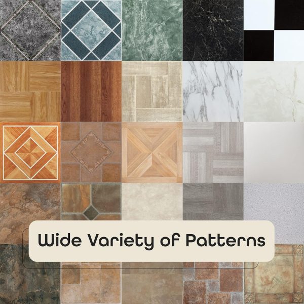 Nexus Self Adhesive 12-Inch Vinyl Floor Tiles, 20 Tiles - 12" x 12", Dark Slate Marble Pattern - Peel & Stick, DIY Flooring for Kitchen, Dining Room, Bedrooms & Bathrooms by Achim Home Decor - Image 85