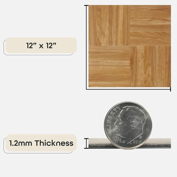 Nexus Self Adhesive 12-Inch Vinyl Floor Tiles, 20 Tiles - 12" x 12", Dark Slate Marble Pattern - Peel & Stick, DIY Flooring for Kitchen, Dining Room, Bedrooms & Bathrooms by Achim Home Decor - Image 88