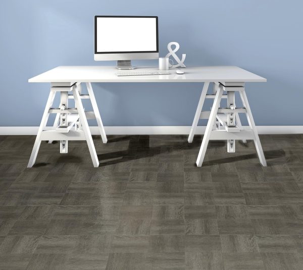 Nexus Self Adhesive 12-Inch Vinyl Floor Tiles, 20 Tiles - 12" x 12", Dark Slate Marble Pattern - Peel & Stick, DIY Flooring for Kitchen, Dining Room, Bedrooms & Bathrooms by Achim Home Decor - Image 94
