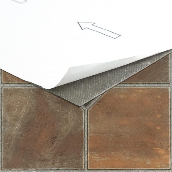 Nexus Self Adhesive 12-Inch Vinyl Floor Tiles, 20 Tiles - 12" x 12", Dark Slate Marble Pattern - Peel & Stick, DIY Flooring for Kitchen, Dining Room, Bedrooms & Bathrooms by Achim Home Decor - Image 101
