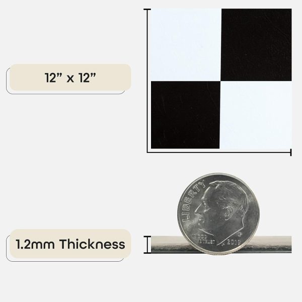 Nexus Self Adhesive 12-Inch Vinyl Floor Tiles, 20 Tiles - 12" x 12", Dark Slate Marble Pattern - Peel & Stick, DIY Flooring for Kitchen, Dining Room, Bedrooms & Bathrooms by Achim Home Decor - Image 109